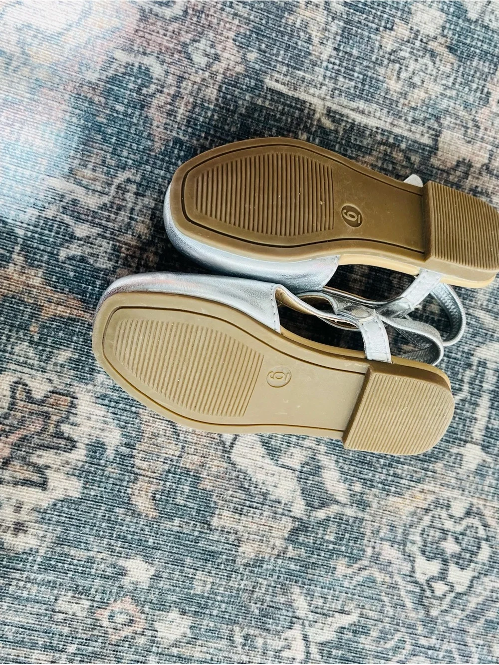 Toddler size 6 sliver  Mary Jane Dress Shoes by GAP